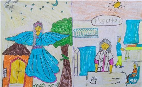 My dream to be a Nurse, painting by Anita Vedame