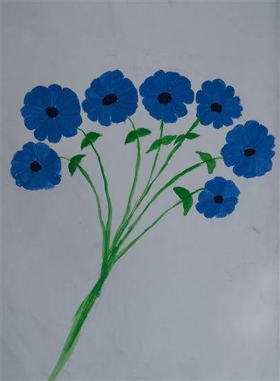 Flowers, painting by Chakuli Gedam