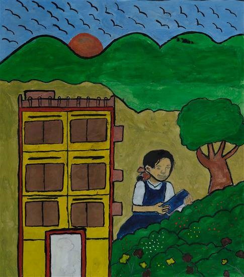 My favorite school, painting by Chayaa Sadmek