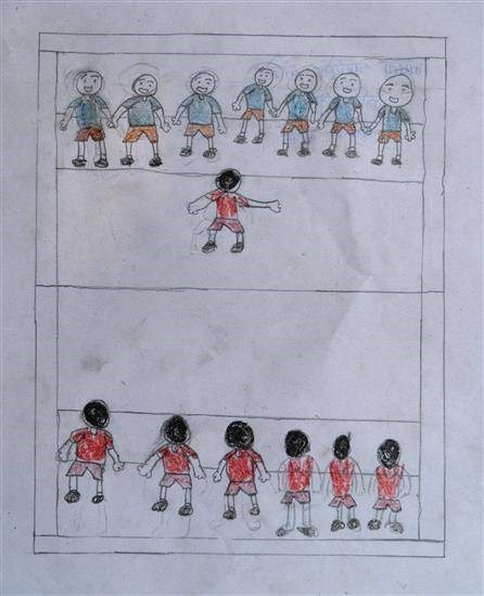 My favorite game - Kabaddi, painting by Namrata Kove