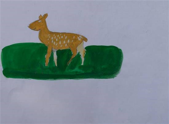 The Deer, painting by Pratiksha Kumare