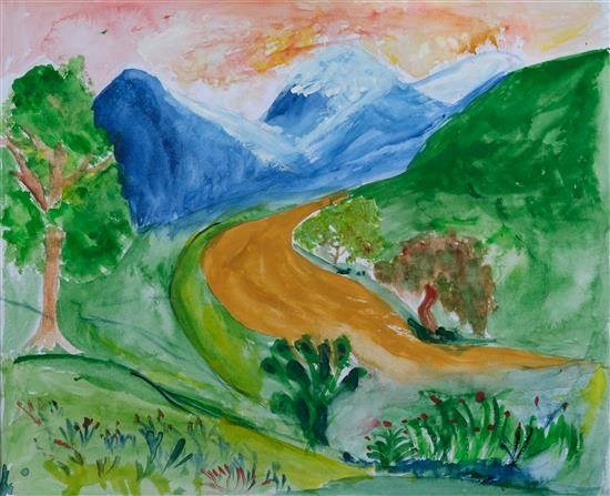 Scenery, painting by Rakesh Aatram