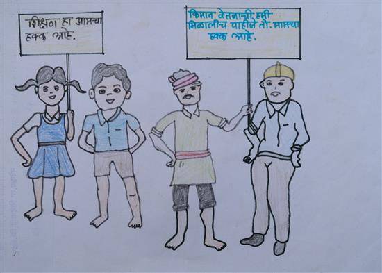 Painting  by Suhana Sidam - Our rights