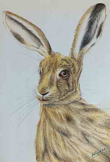 The Cutee, Painting by  Artist Abhijna  Bhattacharya