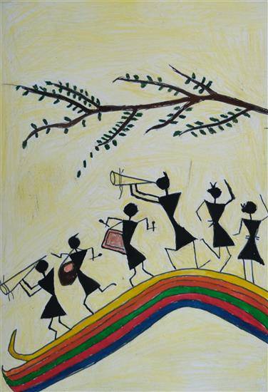 Painting  by Karan Machhale - Tribal Art Culture