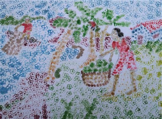 Agricultural business, painting by Pallavi Portet