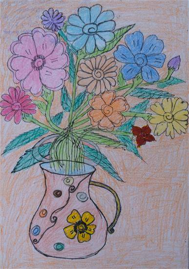 Painting  by Ashwini Dole - Flower Pot