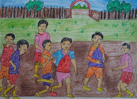 Painting  by Tejal Bhovar - Football