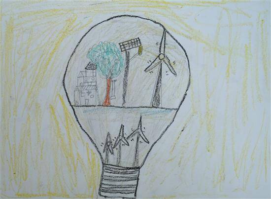 Painting  by Sumit Dumada - Save Electricity