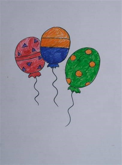 Colorful Balloons, painting by Jayashree Thakare