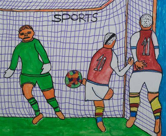 Painting  by Haridas Mahale - Football sport