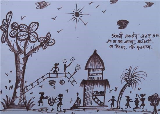Warli painting - 3, painting by Anjali Ladhad