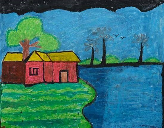 Scenery - 1, painting by Indrajit Dangare