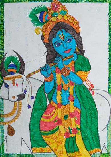 Painting  by Bhagyashree Bhadange - Kishen Kanhaiya