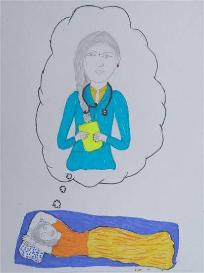 My dream to be doctor, painting by Ashwini Atala