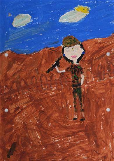 Painting  by Sanjana Mattami - My dream to be Army Woman