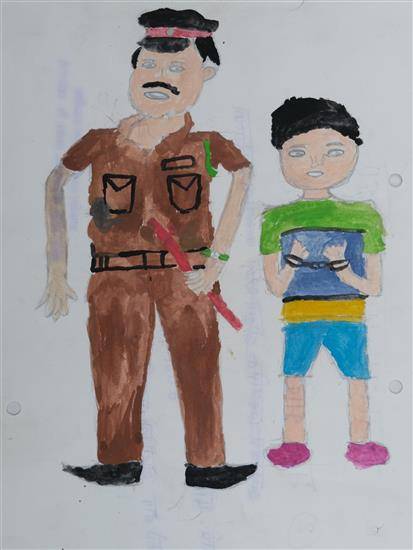 Painting  by Sumit Kovachi - My dream is to be a Police officer