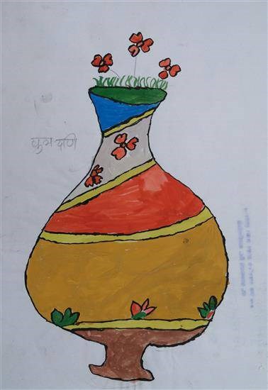 Flower Pot - 2, painting by Parvati Gota