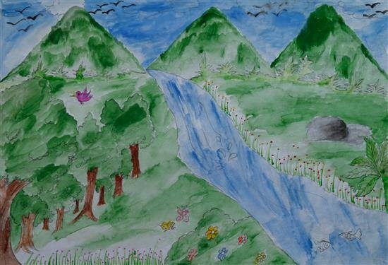 Landscape painting - 1, painting by Rambha Pawar