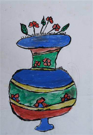 Painting  by Ravina Gavade - Flower Pot - 3