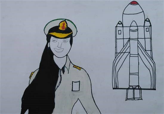 Pilot, painting by Sakina Narote