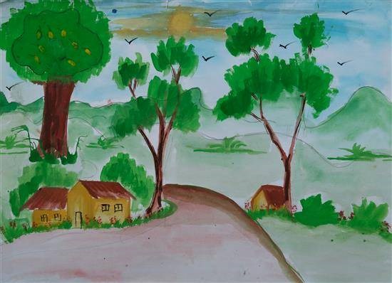 Landscape painting - 3, painting by Sarita Velada