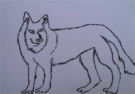 Fox, painting by Suraj Bahiram