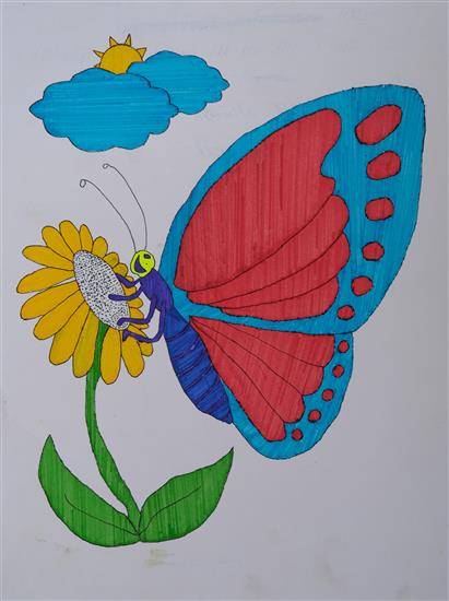 Painting  by Isaram Pawar - Butterfly