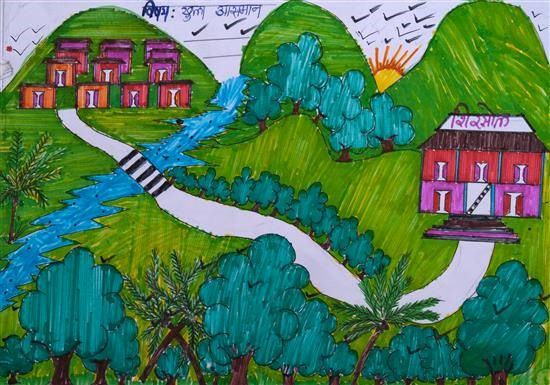 Scenery - 6, painting by Mamata Thakare