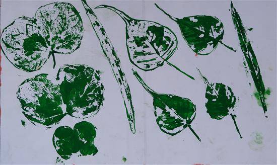 Painting  by Megha Pawar - Leaves printing