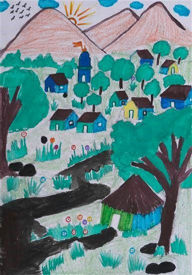 Scenery - 7, painting by Sayali Bahiram