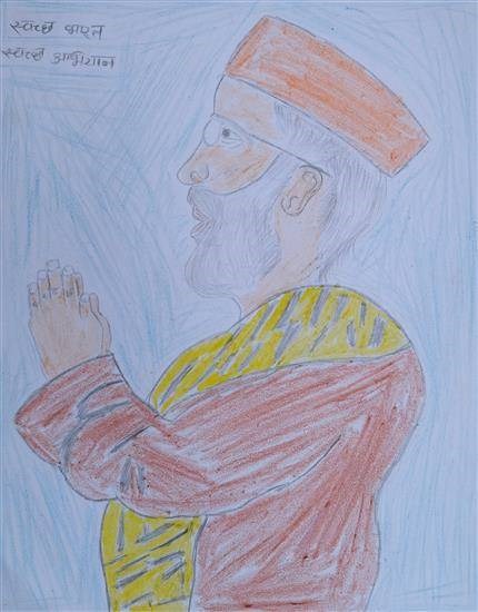 Swachh Bharat Mission, painting by Ravindra Dahikar