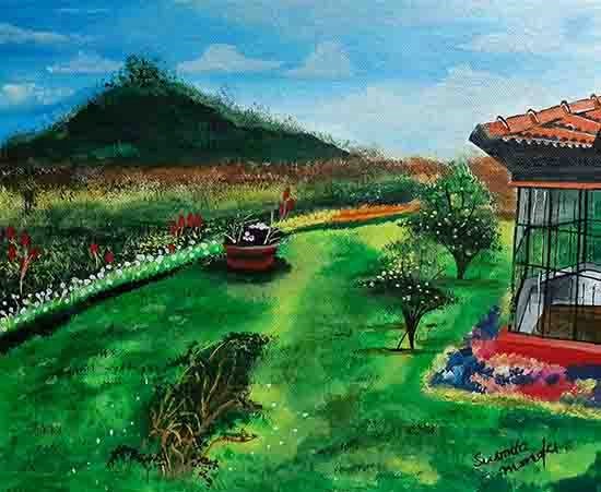 Environmental scenic beauty, painting by Susmita Mondal