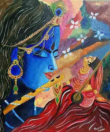 Meera bai, painting by Susmita Mondal