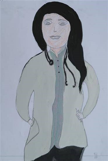 Doctress - 1, painting by Shivani Bethe