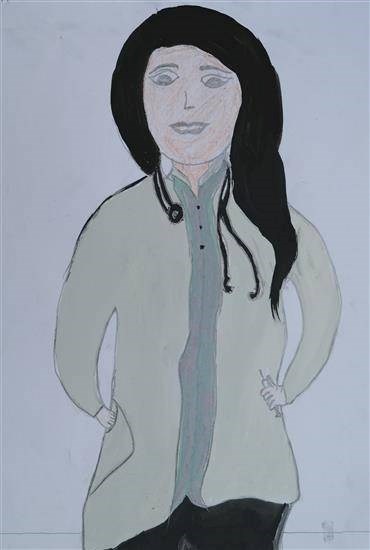 Doctress - 1, painting by Shivani Bethe