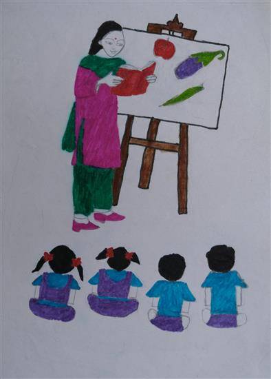 Painting  by Urmila Bethekar - My dream is to become a Teacher