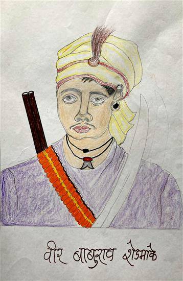 Painting  by Sukhdev Kumare - Veer Baburao Shedmale