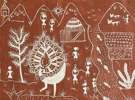 Warli painting - 4, painting by Shraddha Pote