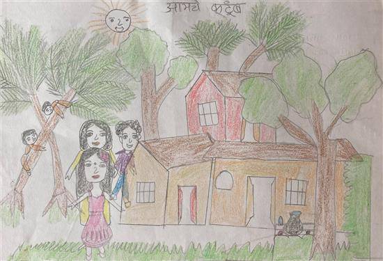 Painting  by Chandana Pawara - Our family