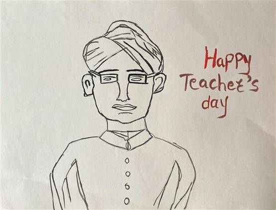 Painting  by Prakash Pawara - Happy Teacher's Day - 2