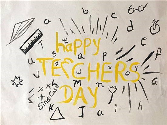 Happy Teacher's Day - 1, painting by Raj Pawara