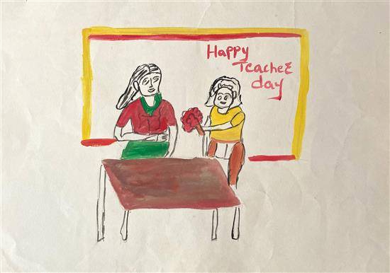 Painting  by Radhika Pawara - Happy Teacher's Day - 3