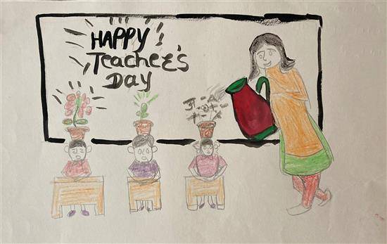 Painting  by Sajani Pawara - Happy Teacher's Day