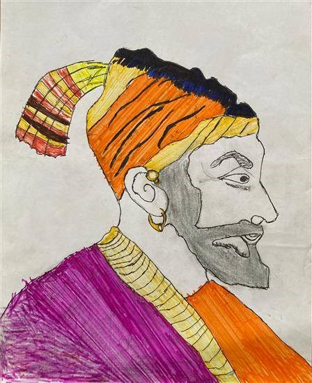 Chhatrapati Shivaji Maharaj, painting by Pramod Bhutabare