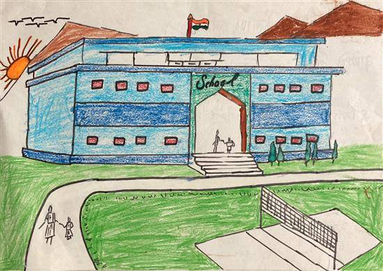 Painting  by Vishal Bhangare - My school - 4
