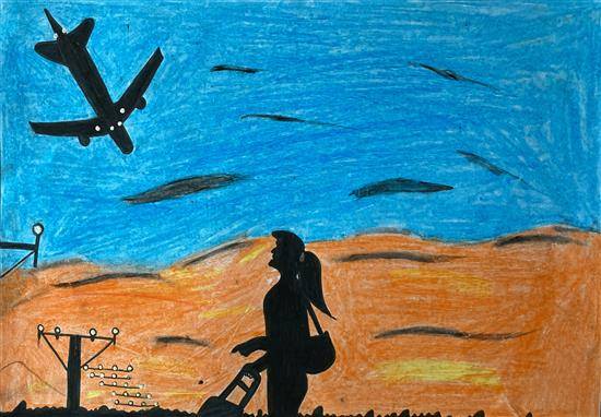 Painting  by Payal Belsare - My dream is to be a Pilot