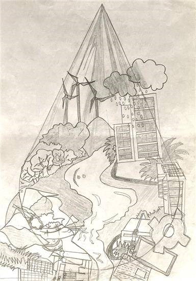 Environmental education and water safety, painting by Priya Tandilkar