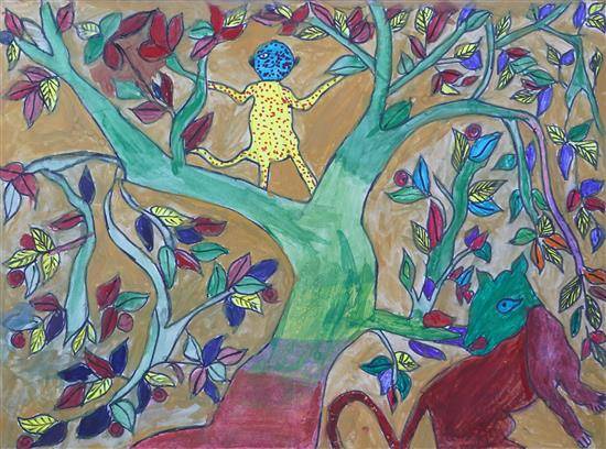 Painting  by Priyanka Belsare - Animals in forest