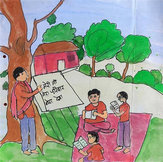 Painting  by Vaishnavi Fodase - Learning in open space